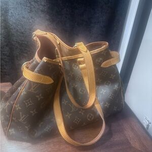 Louis Vuitton Brown and Tan Monogram Shoulder Bag